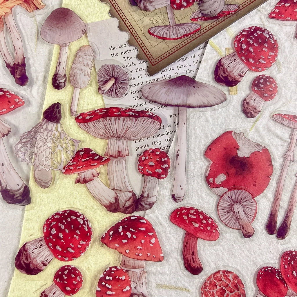 40 Sheets Autumn Leaf And Mushroom Theme Sticker Pack For Journaling DIY Crafts And Projects