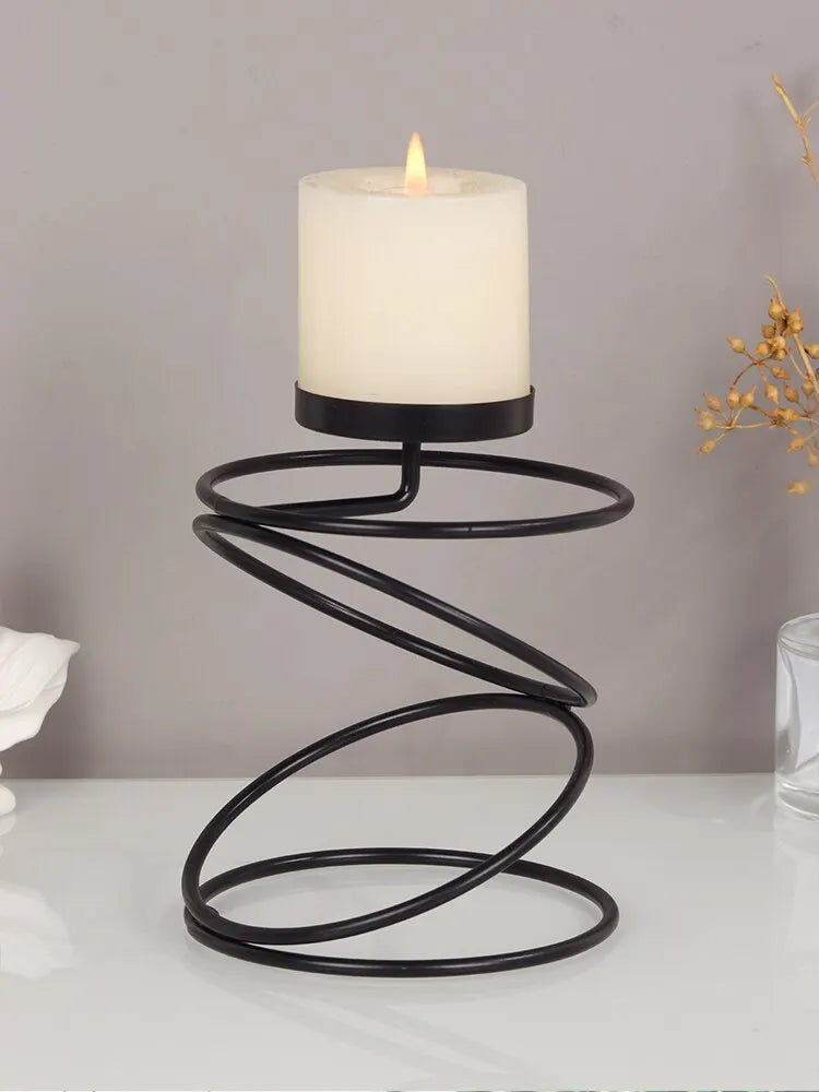 Ins Luxury Style Metal Candle Holders Simple Golden Wedding Decoration