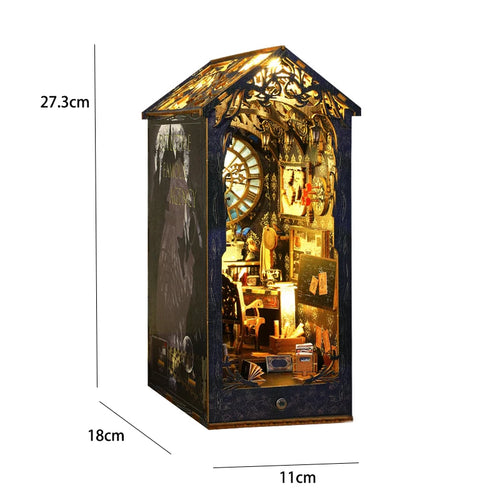 DIY Book Nook Kit 3D Wooden Puzzle Miniature Doll House  Assembly