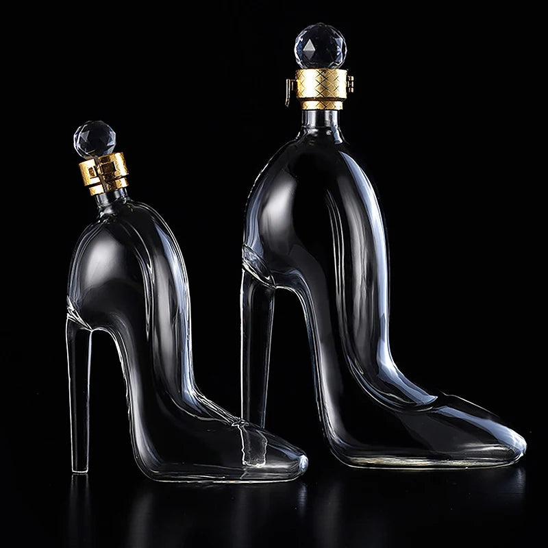 High Heels Shaped Whisky Decanter Crystal Glass 375ml Or 700ml Elegant Party Centerpiece