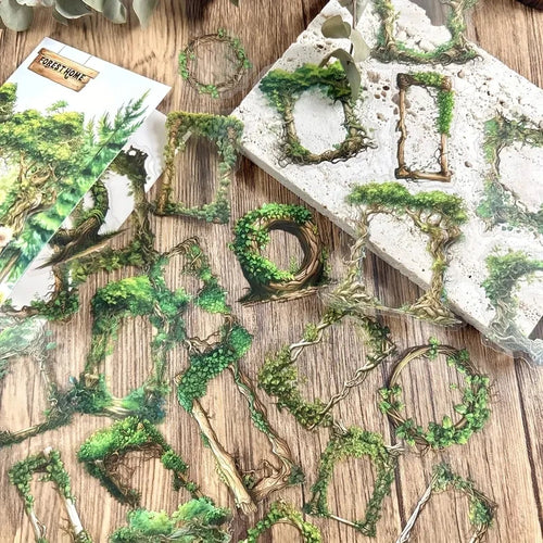 25 pcs Forest animals and stones Stickers aesthetic Decorative Diary