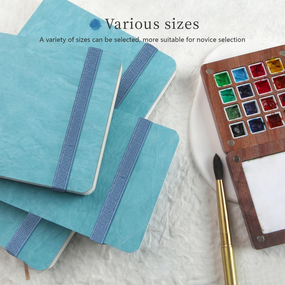 POTENTATE Blue Color Watercolor Journal Drawing Book Hand Notebook