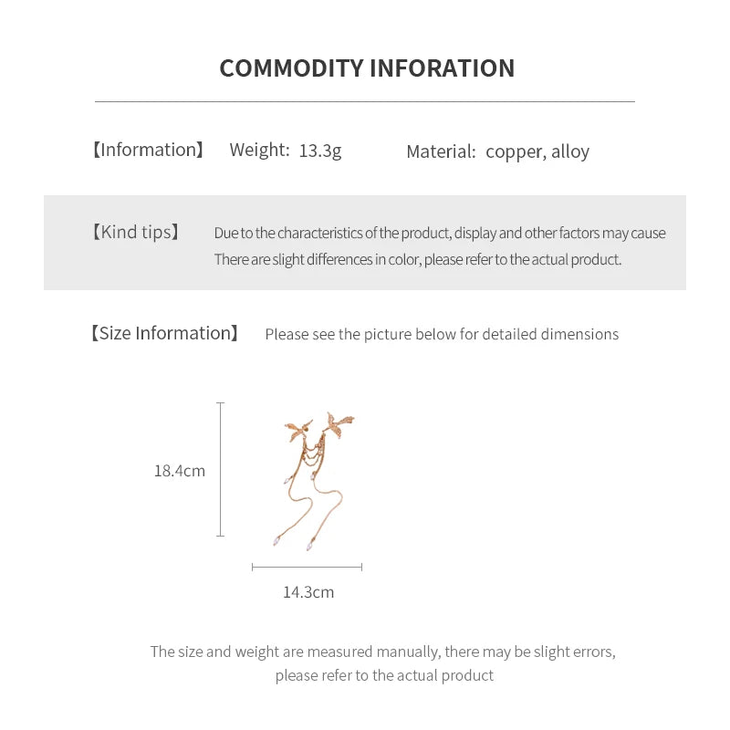 New Chinese Phoenix Pearl Fringe Brooches for Women Vintage Style