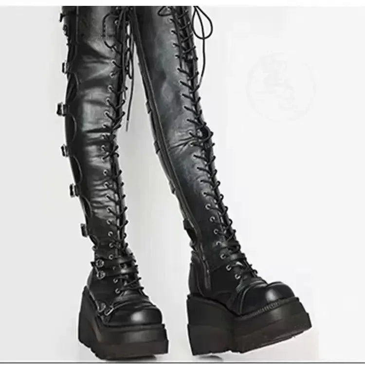 Wedges Long Boots for Women Autumn Winter Over-the-knee Boots Cosplay