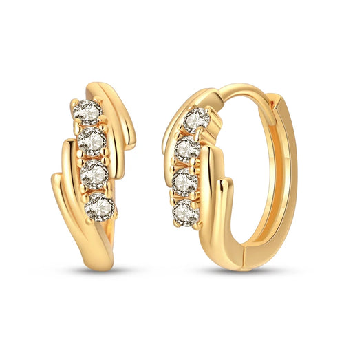 Classic Earrings 925 Silver Stars Moons Pearls Bees Golden Hoop