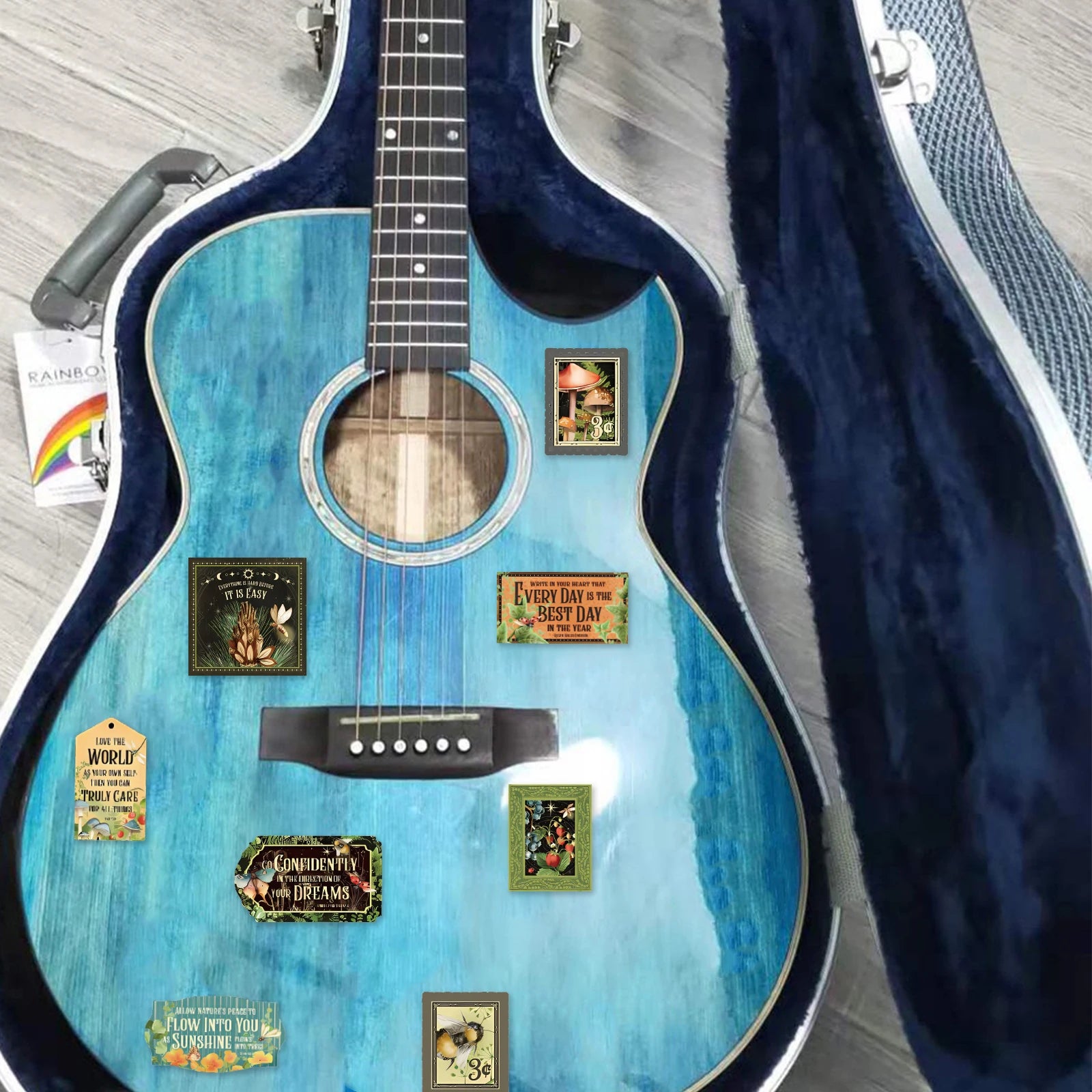 100 Pcs Vintage Aesthetic Stickers Plant Map Theme For Water Bottles Journal Scrapbook Decor