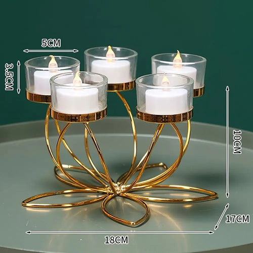 Metal Candlestick Holder Iron Candle Holders for Romantic Candlelight