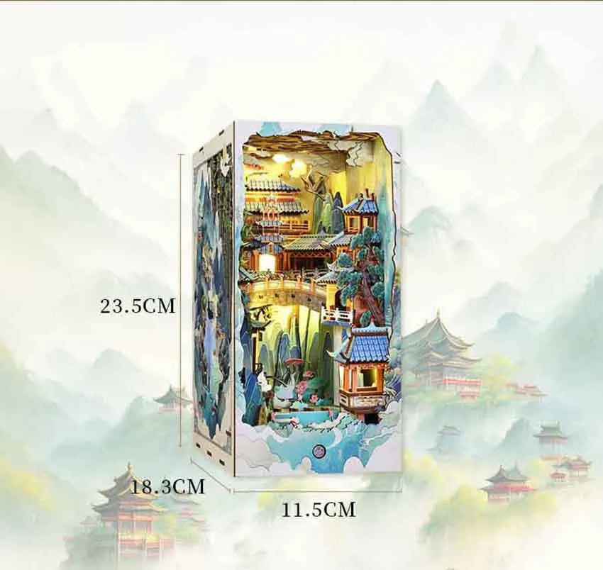 Book Nook Shelf Insert  Casa Miniature Doll House Kit Toys Home