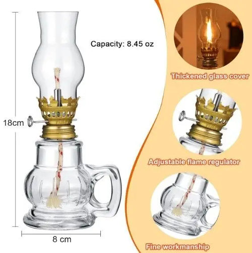1Pcs Mini Chamber Desktop Glass Oil Fire Fly Decorative Birthday Lamp