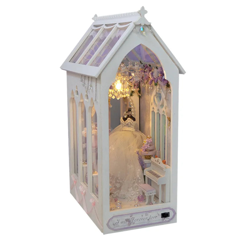 DIY Book Nook Doll House Wooden Case Miniature Furniture Dollhouse