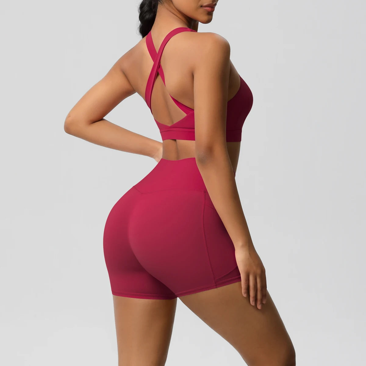 2 Piece Pocketed Yoga Set For Women Gym Clothes Yoga Suits Fitness Workout Ensemble