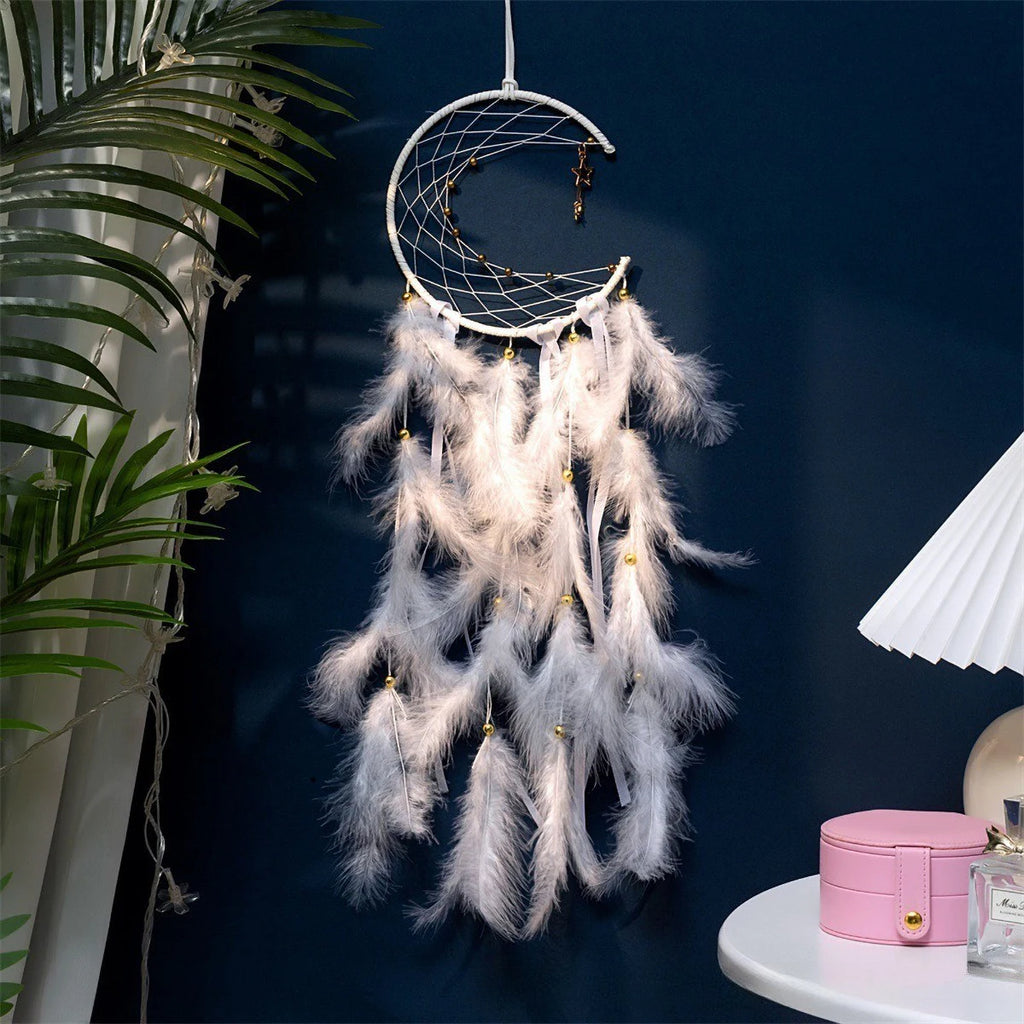 Boho Moon Dreamcatcher - Handmade Wind Chime for Grads, Celestial