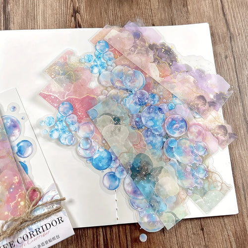 JIANQI 20pcs/pack European Retro Collage Strip Stickers DIY Collage