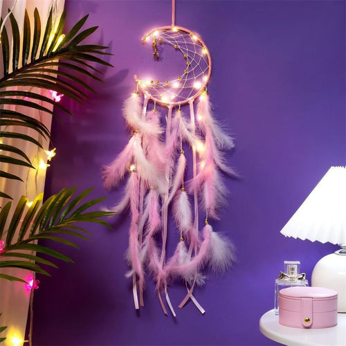 Boho Moon Dreamcatcher - Handmade Wind Chime for Grads, Celestial