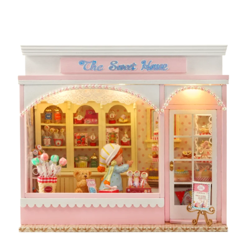 2014 New Home Miniature Dollhouse Kit Diy Wooden House With Spare Parts For Self Assembly