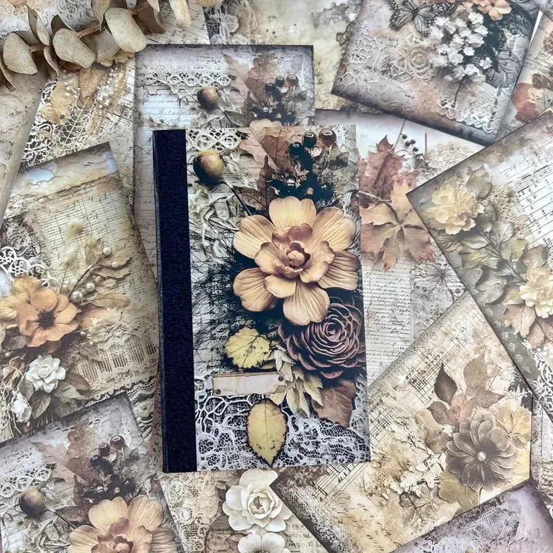JAINQI 40 PCs Vintage Material Paper Decorative Scrapbooking Diary