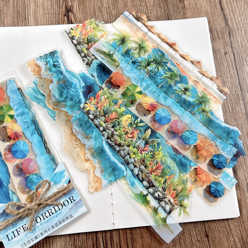 JIANQI 20pcs/pack European Retro Collage Strip Stickers DIY Collage