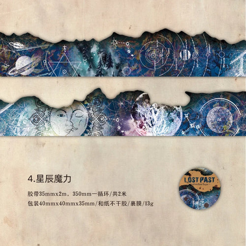 Yoofun 3.5x200cm Original Burning Masking Tape Vintage Burned Border