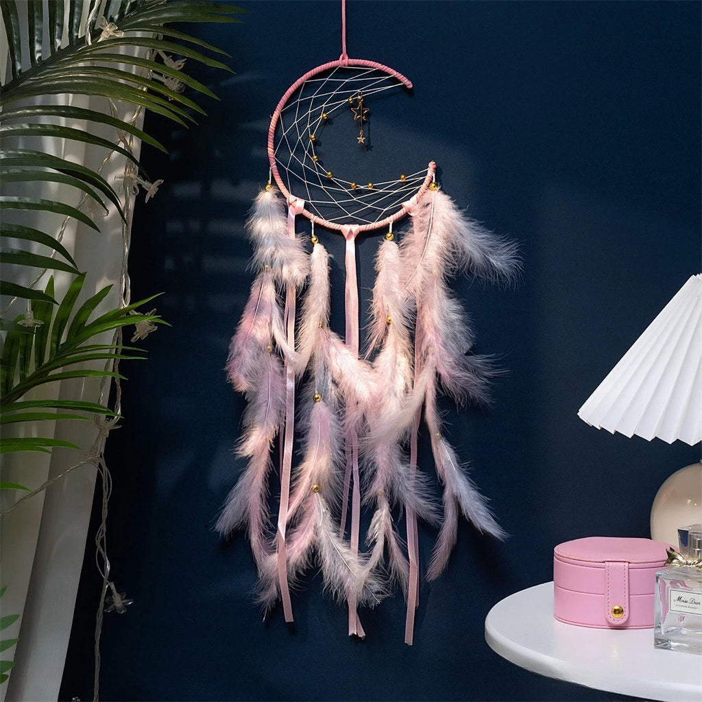 Boho Moon Dreamcatcher - Handmade Wind Chime for Grads, Celestial