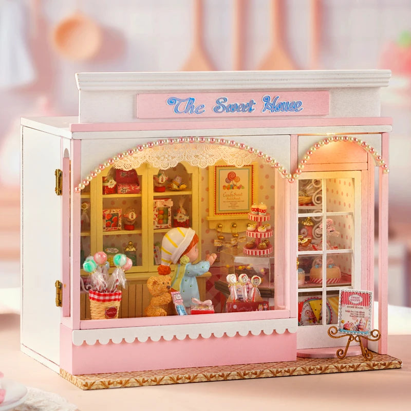 2014 New Home Miniature Dollhouse Kit Diy Wooden House With Spare Parts For Self Assembly