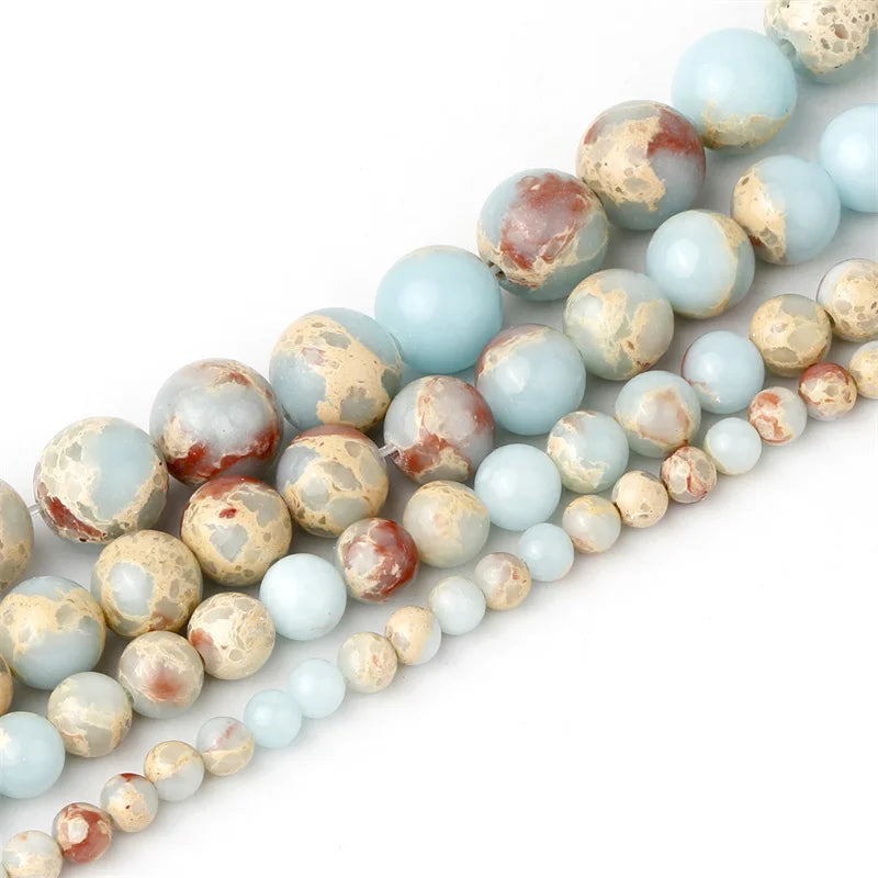 Natural Stone Beads Lava Jaspers Tiger Eye Quartz Agates Round Loose