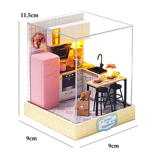 DIY Book Nook Kit Miniature Booknook Wooden Doll House 3D Puzzle