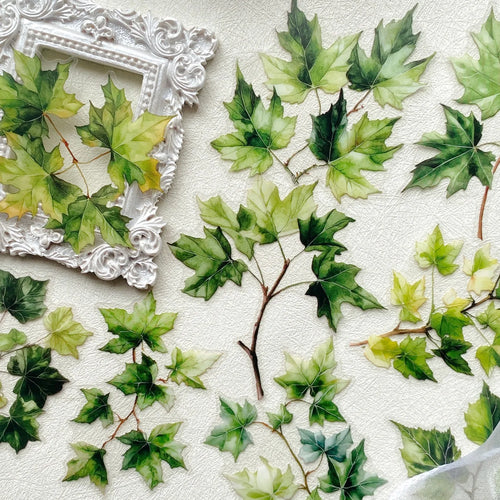 20 Pcs Plant Leaves Stickers for Notebooks and Journals Decorative Scrapbook Stickers