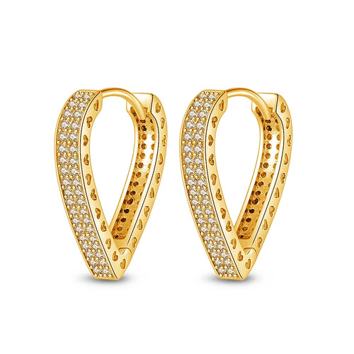 Classic Earrings 925 Silver Stars Moons Pearls Bees Golden Hoop