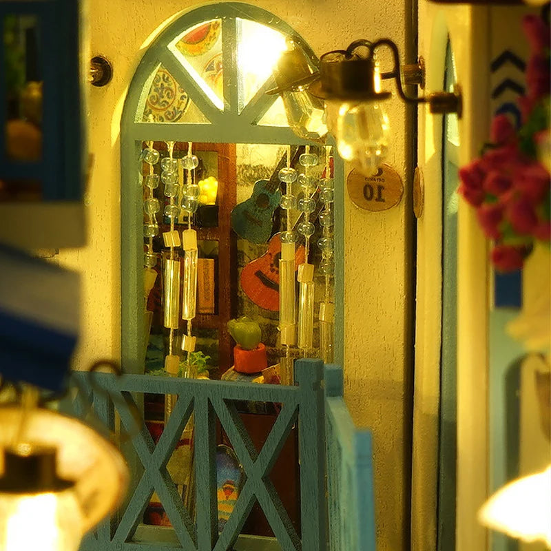 DIY Book Nook Kit Bookend Kit Wooden Doll House Bookshelf Insert Decor