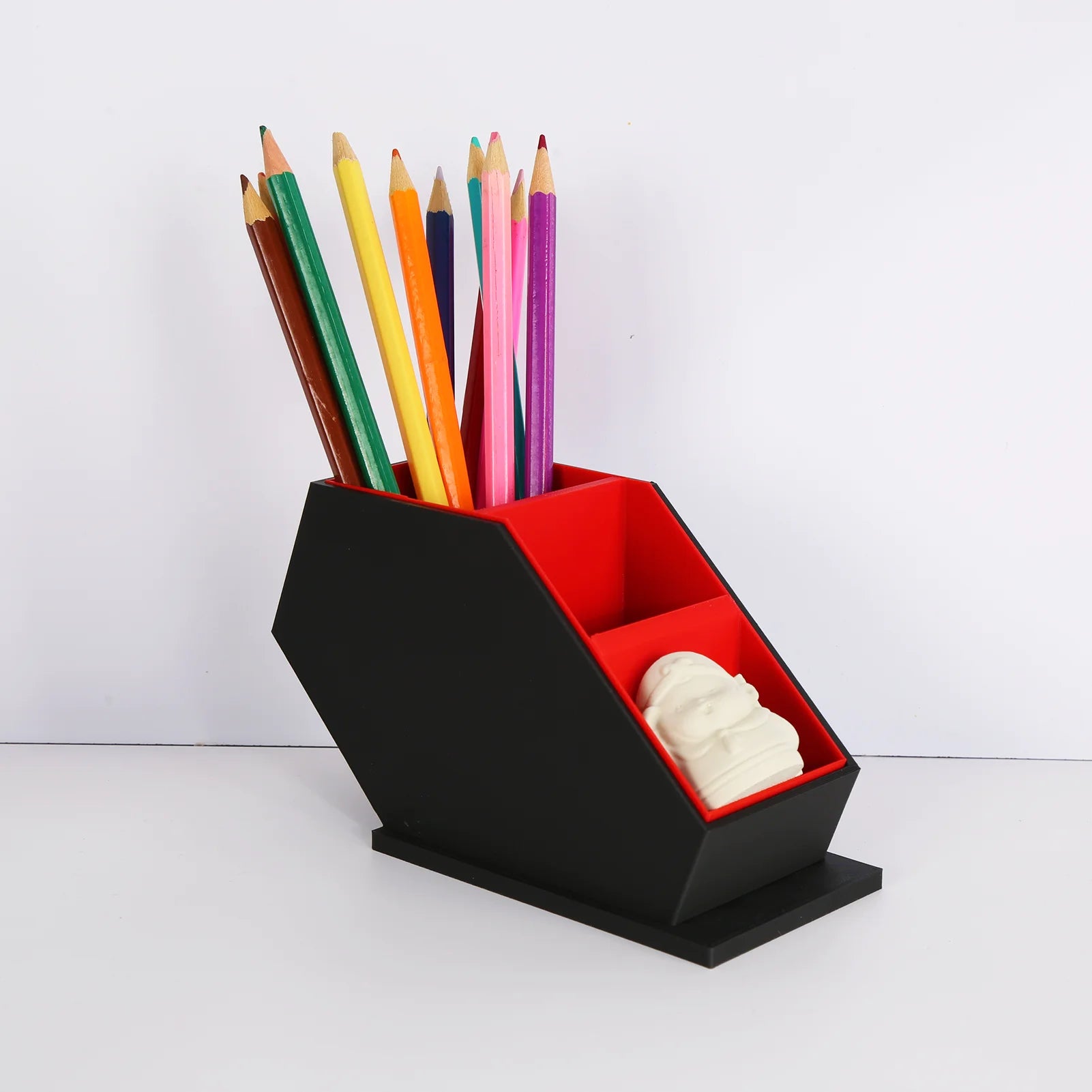 Gothic Red and Black Paintbrushes and Easel - Organizer with Open