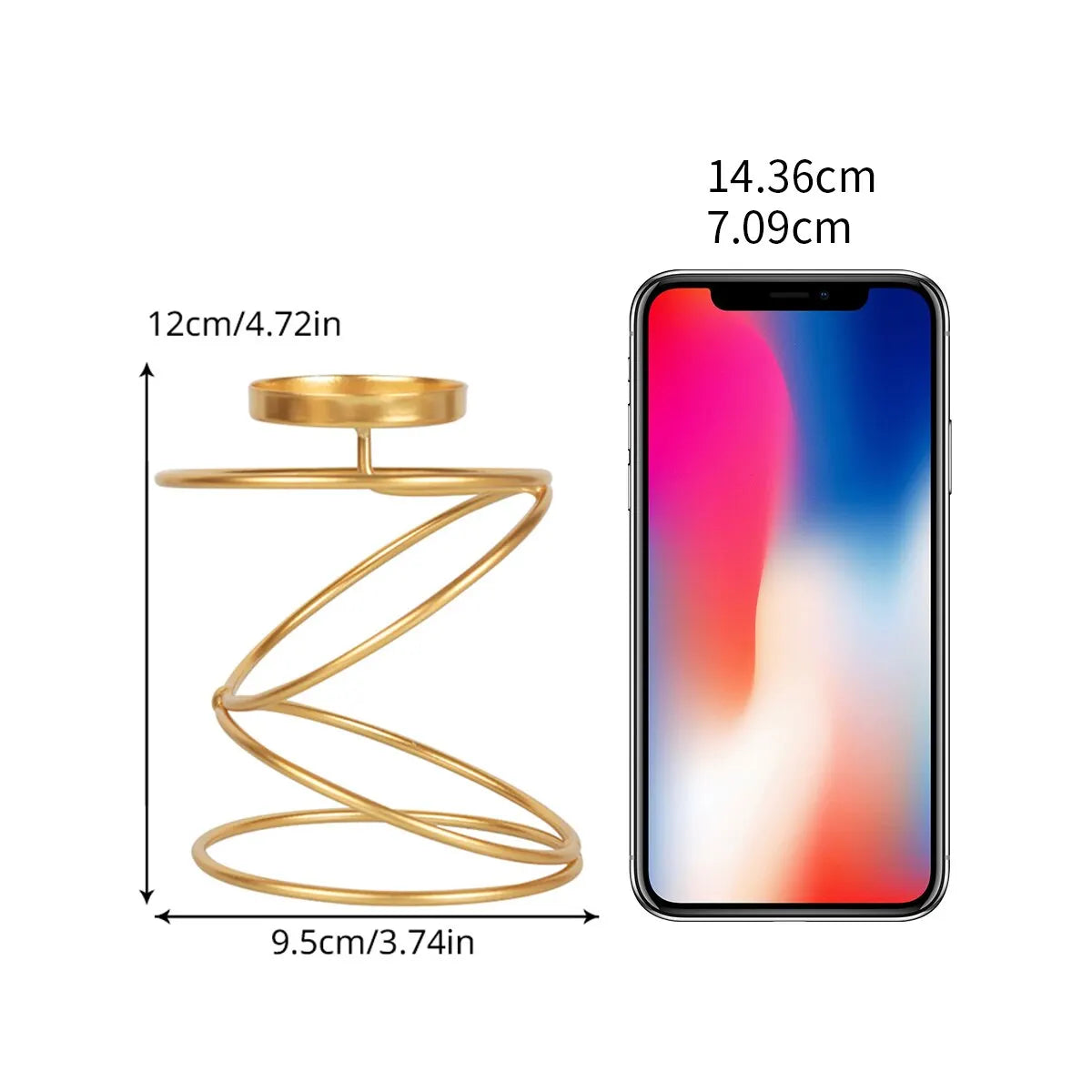 Ins Luxury Style Metal Candle Holders Simple Golden Wedding Decoration