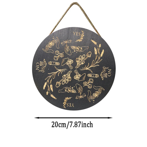 Wood Pendulum Board Dowsing Divination Moon Phase Star Witchcraft