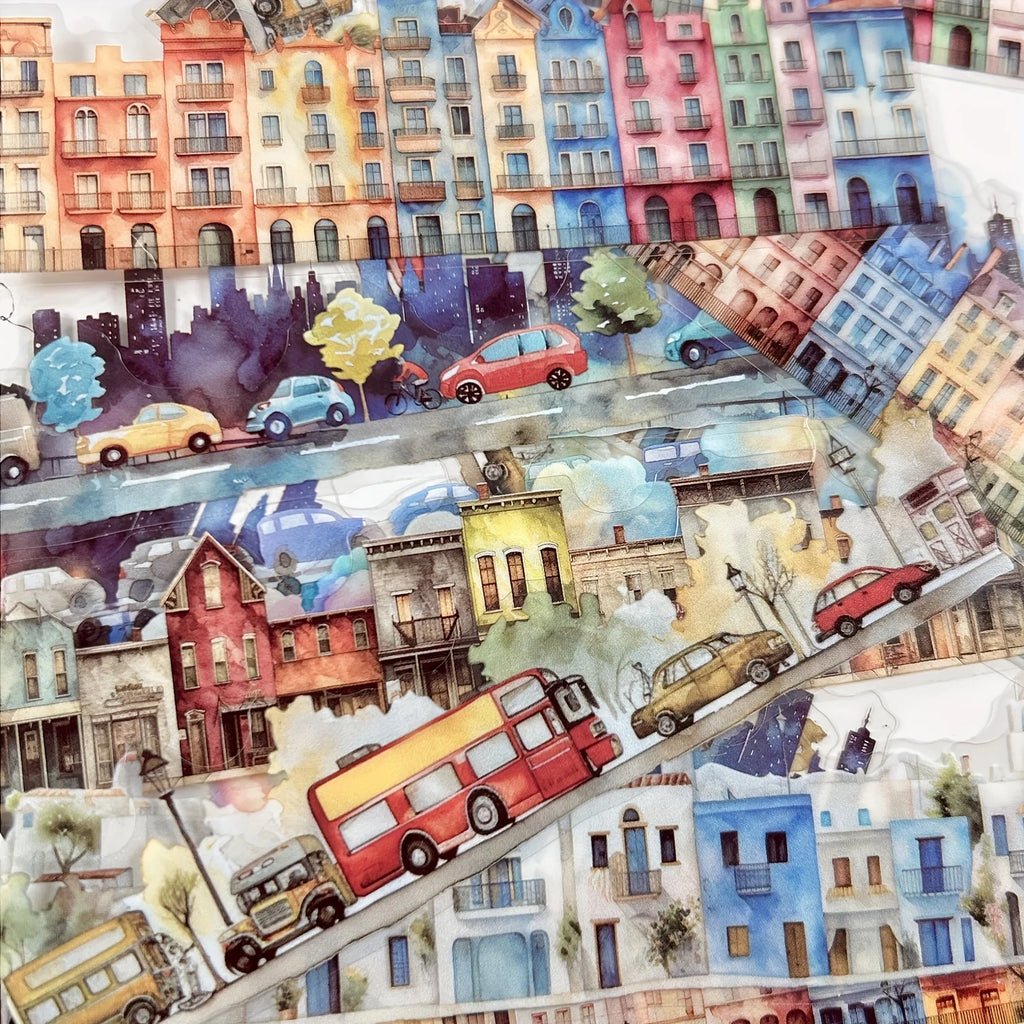 JIANQI 20pcs/pack European Retro Collage Strip Stickers DIY Collage