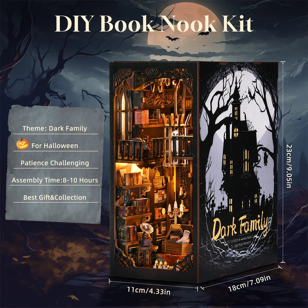 Book Nook Kit The Addams Family DIY Wooden Puzzle Wednesday Halloween