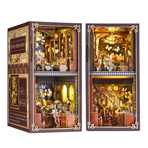 Book Nook Kit,DIY Miniature Dollhouse Booknook Kit,3D Wooden Puzzle