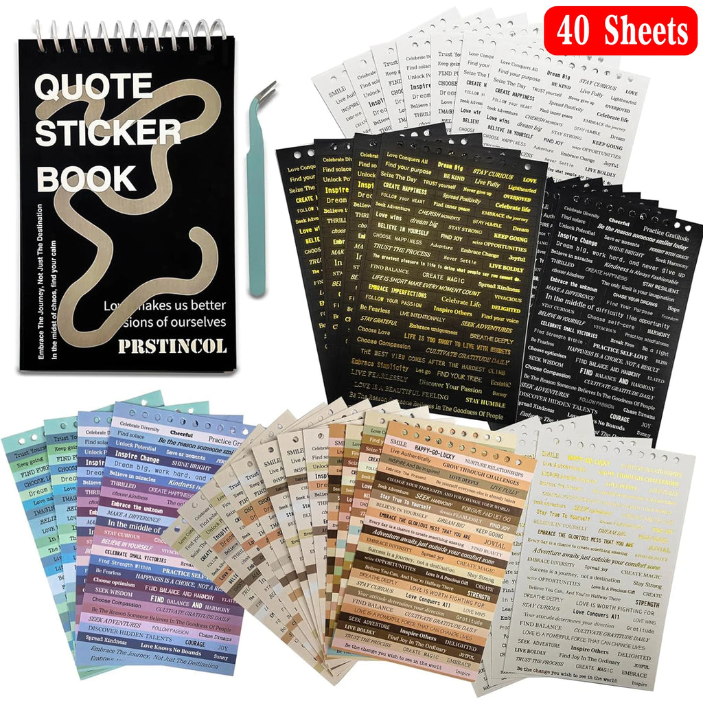 40 Sheets Colorful Small Talk Stickers With Inspirational Quotes For Journaling Planners Scrapbooking And Crafts