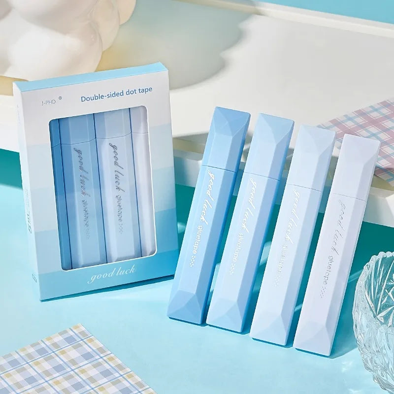 Four Pieces Waterproof Glue Tape For Scrapbooking Durable Adhesive For Paper Crafts Albums