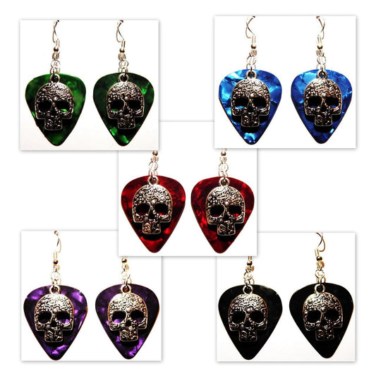 Handmade Guitar Pick Earrings | Sugarskulls