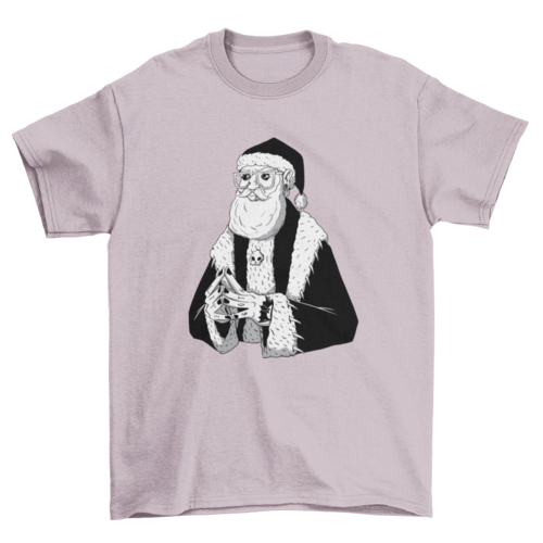 Goth santa claus t-shirt design