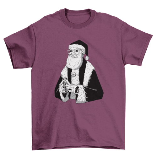 Goth santa claus t-shirt design