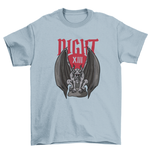 Dark night gargoyle t-shirt design