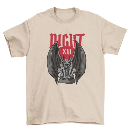 Dark night gargoyle t-shirt design