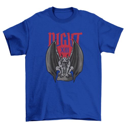 Dark night gargoyle t-shirt design