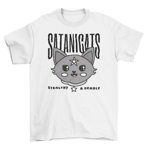 Satanic cat modern witch t-shirt
