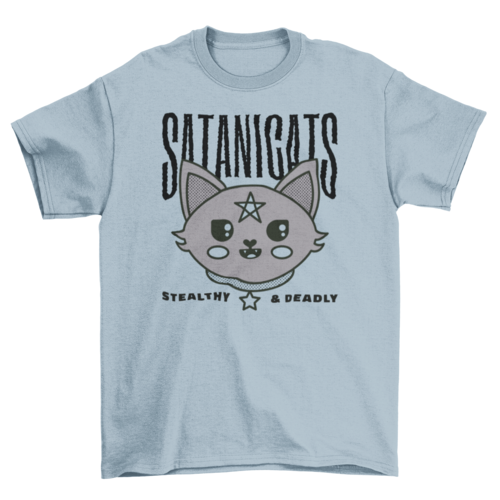 Satanic cat modern witch t-shirt