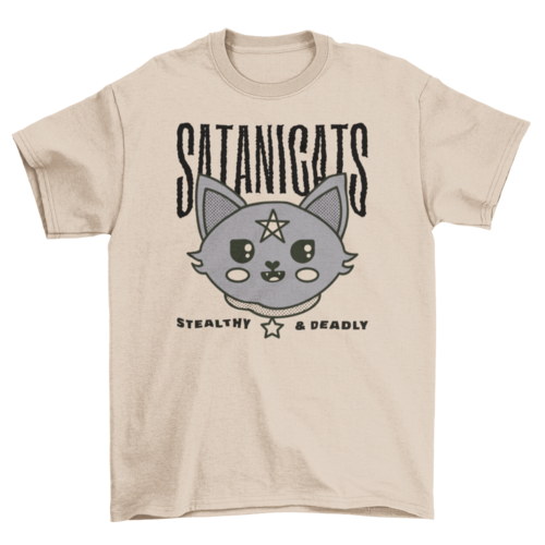 Satanic cat modern witch t-shirt