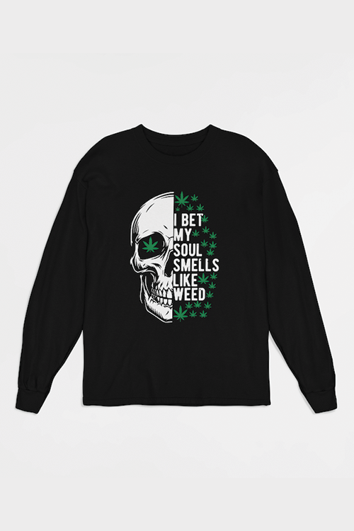 Weed Soul Long Sleeve Skull Shirt