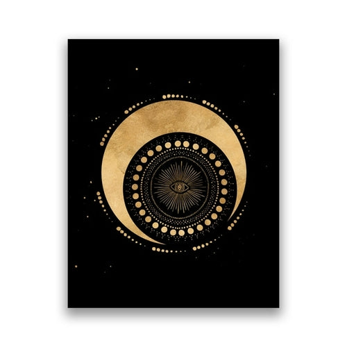 Witchy Wall Decoration Canvas Painting Sun And Moon Celestial Posters