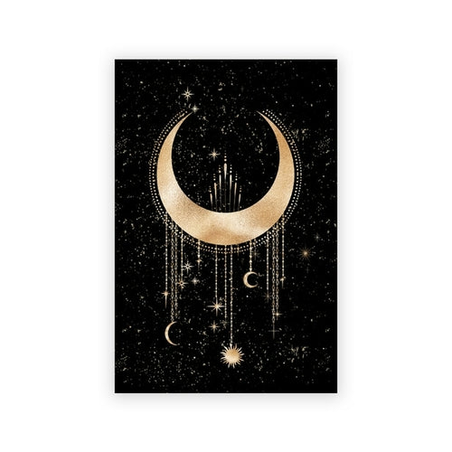 Witchy Wall Decoration Canvas Painting Sun And Moon Celestial Posters