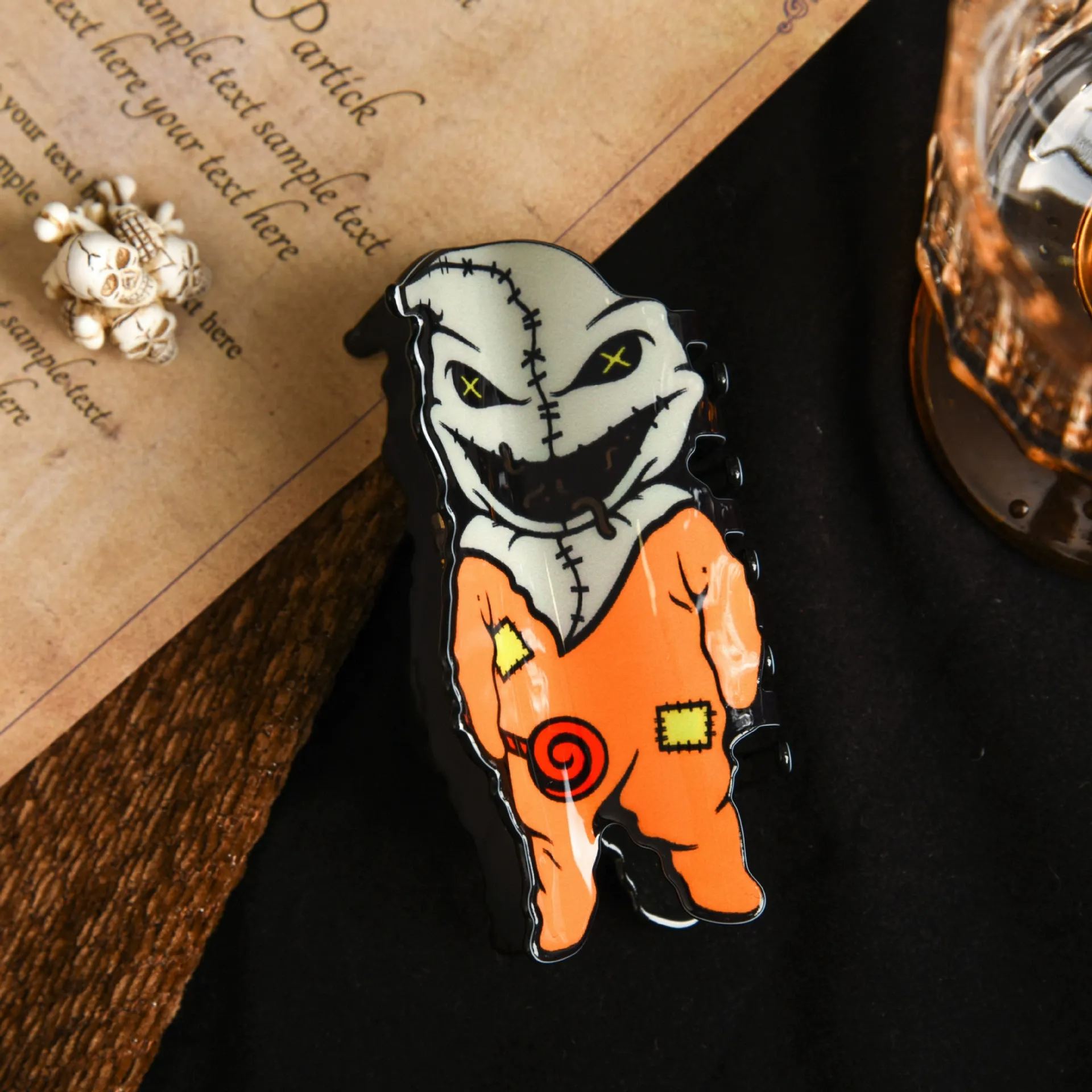 Halloween Clown Ghost Face Hair Clip Back Of The Head Hair Clip Shark Hair Clip Headdress Hairpin Ladies Halloween Gift